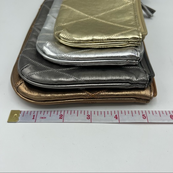 Jaye Hersh Hollywood Intuition Metallic Cosmetic Bags Pouch - Picture 5 of 9